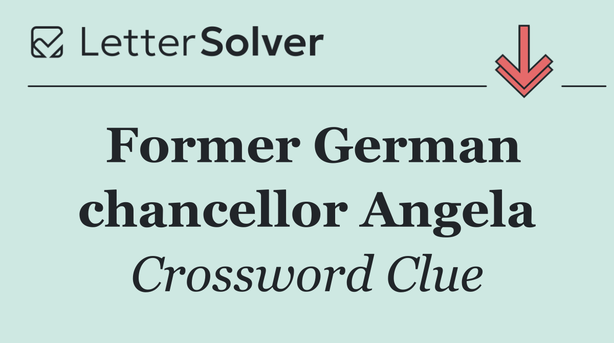 Former German chancellor Angela