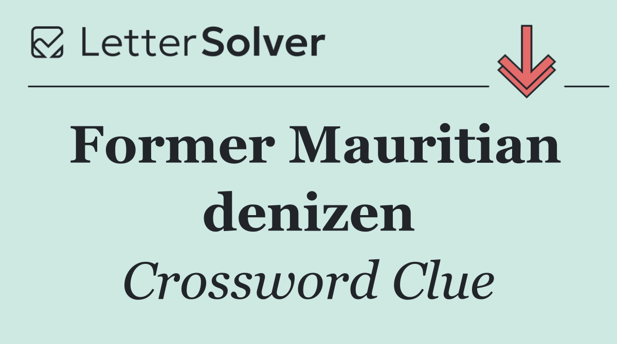 Former Mauritian denizen