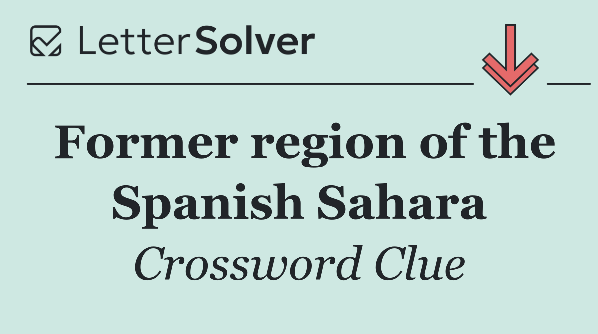Former region of the Spanish Sahara