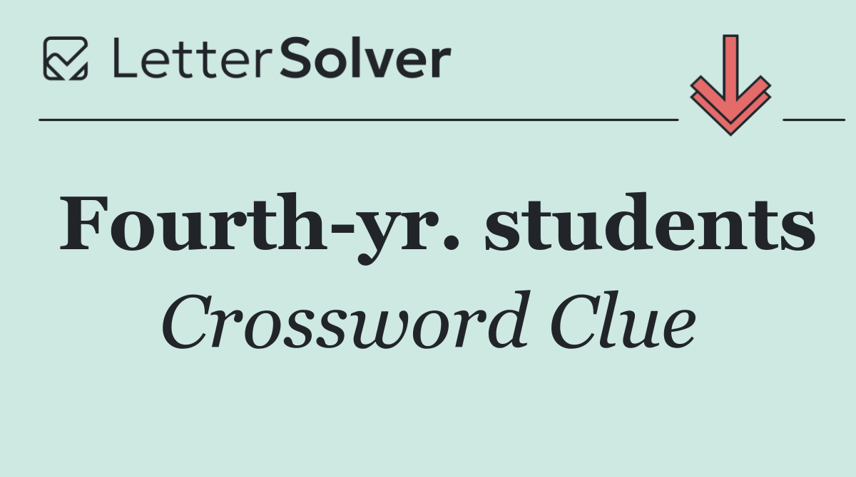 Fourth yr. students