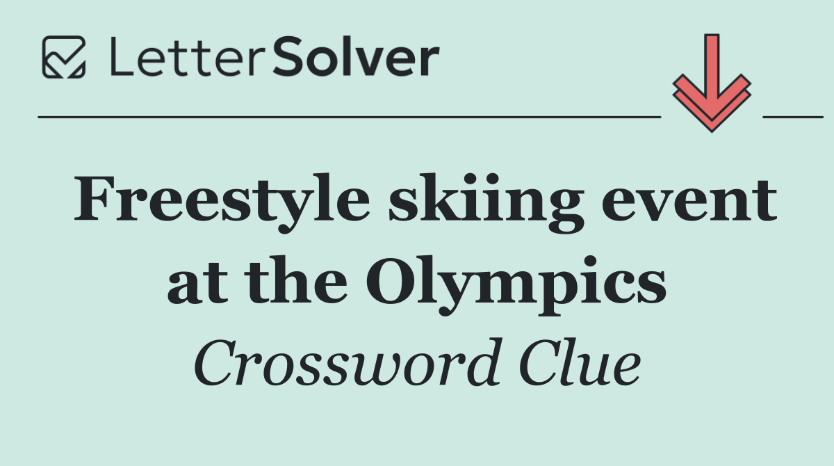 Freestyle skiing event at the Olympics