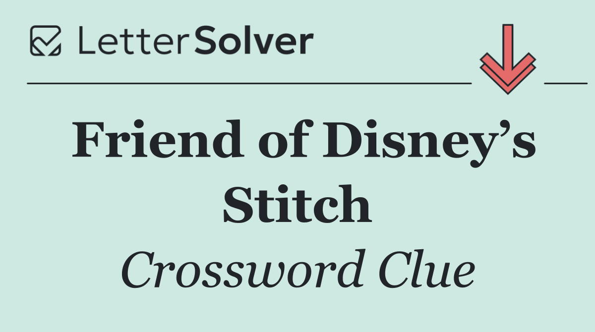 Friend of Disney’s Stitch