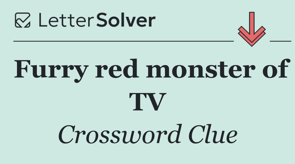 Furry red monster of TV