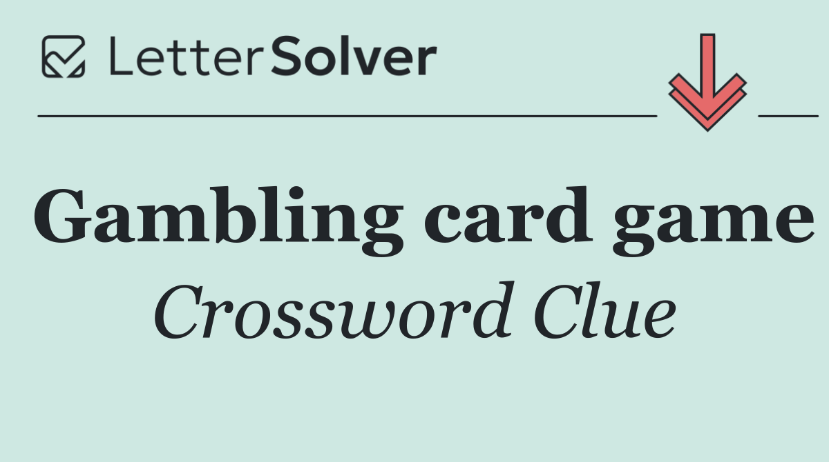 Gambling card game