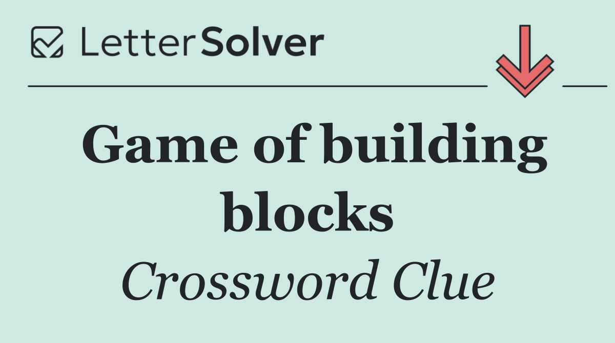 Game of building blocks