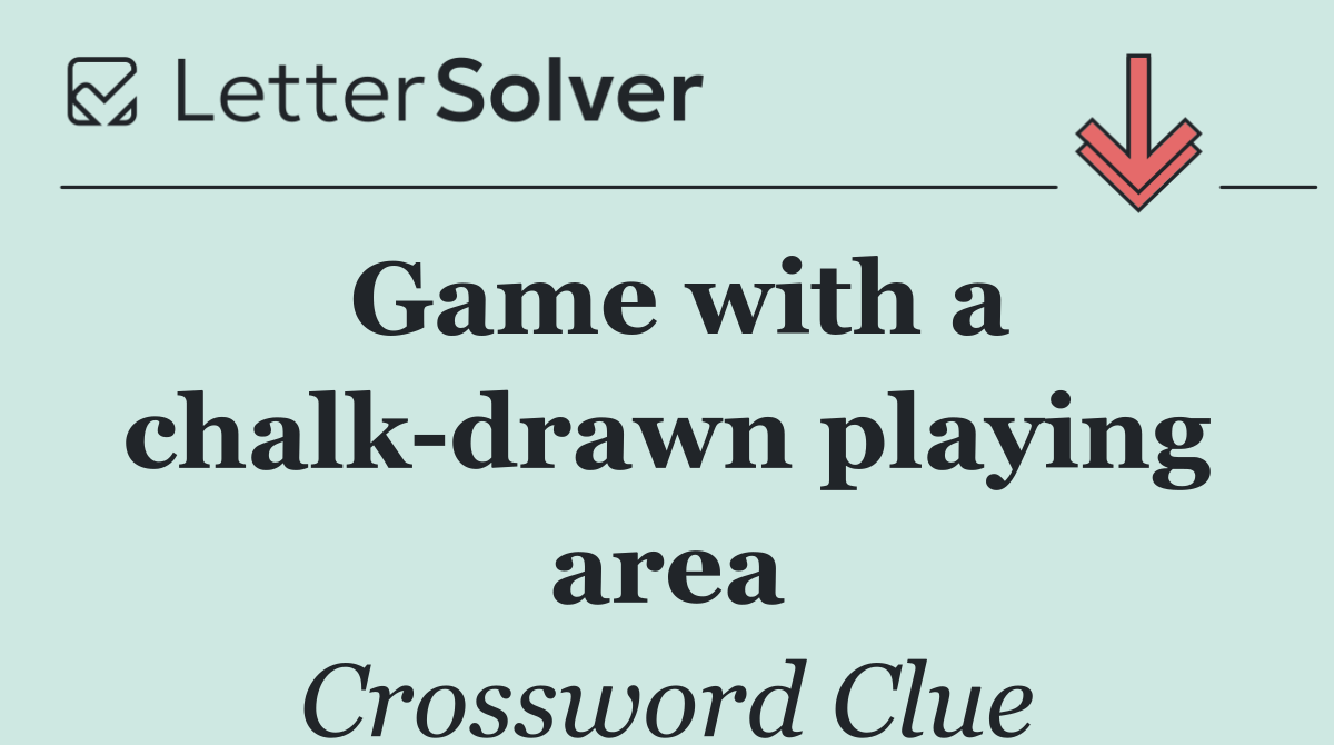 Game with a chalk drawn playing area