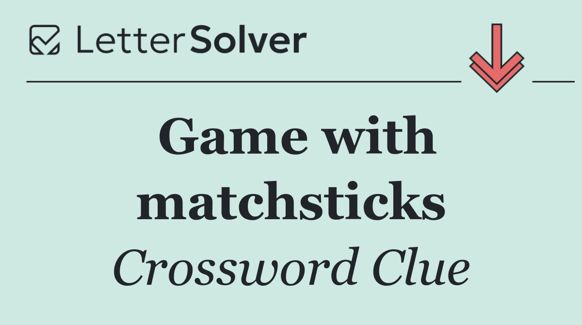 Game with matchsticks