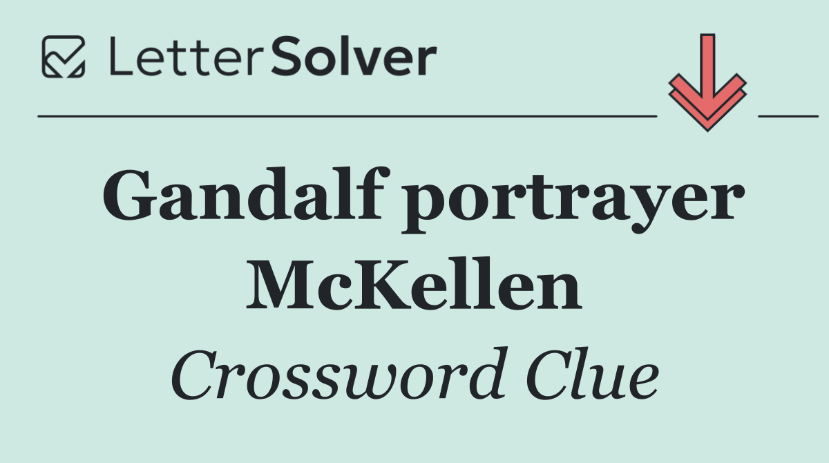 Gandalf portrayer McKellen