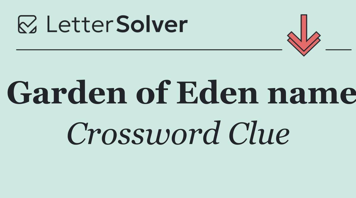 Garden of Eden name