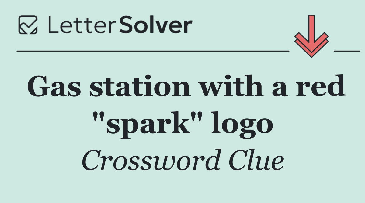 Gas station with a red "spark" logo