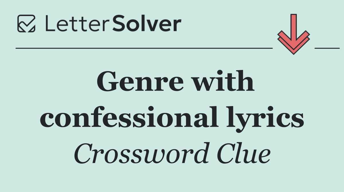 Genre with confessional lyrics
