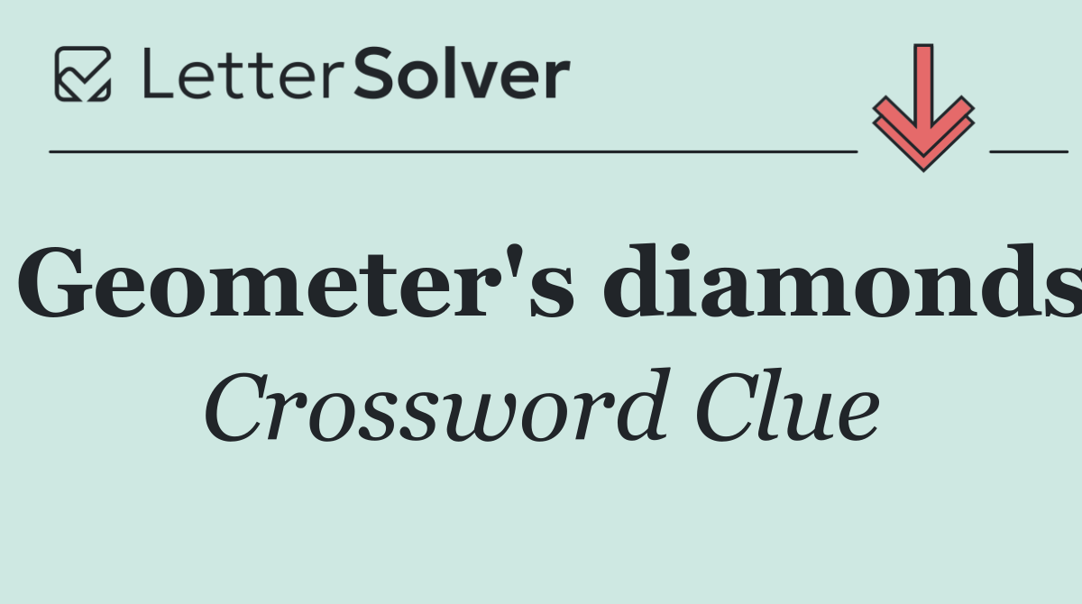 Geometer's diamonds