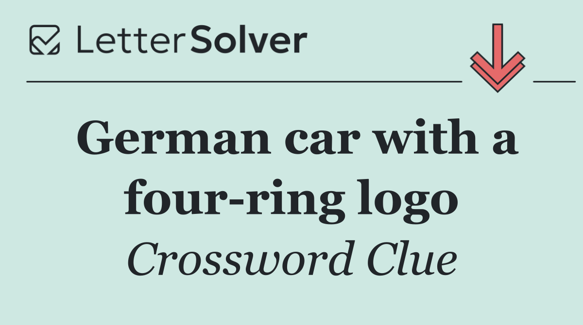 German car with a four ring logo