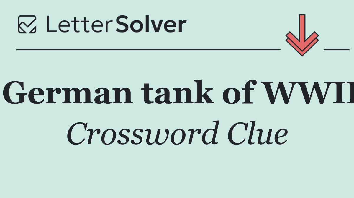 German tank of WWII