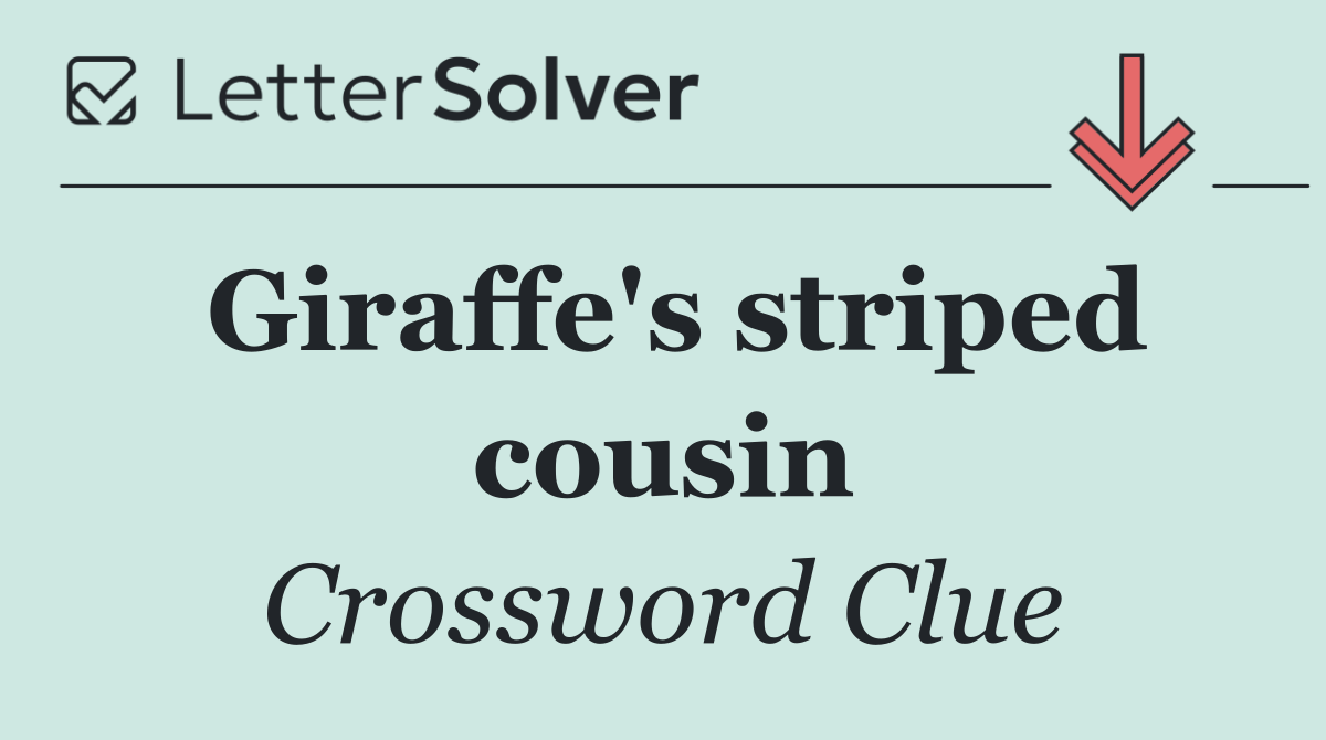 Giraffe's striped cousin