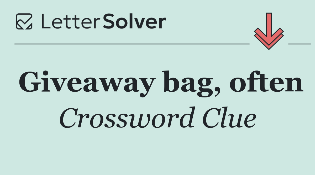 Giveaway bag, often