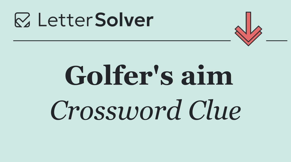 Golfer's aim