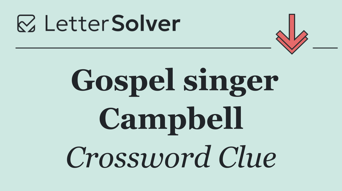 Gospel singer Campbell