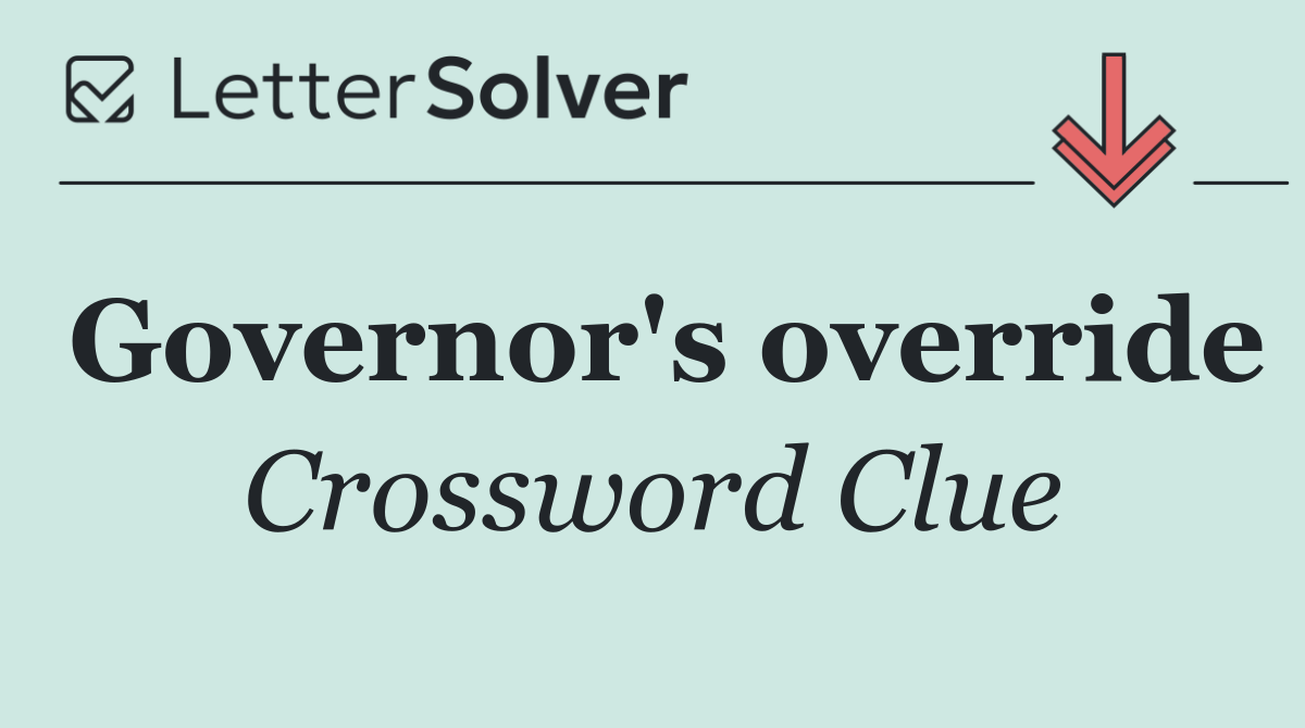 Governor's override