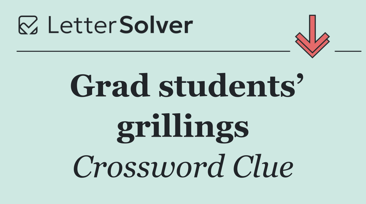 Grad students’ grillings