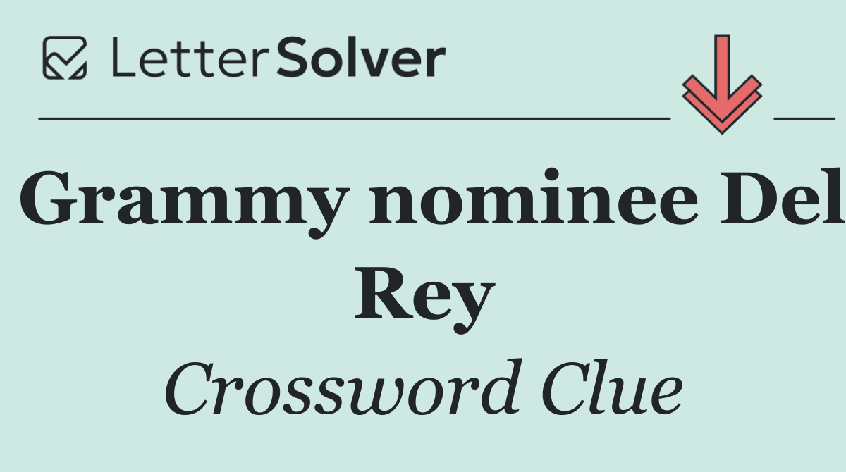 Grammy nominee Del Rey