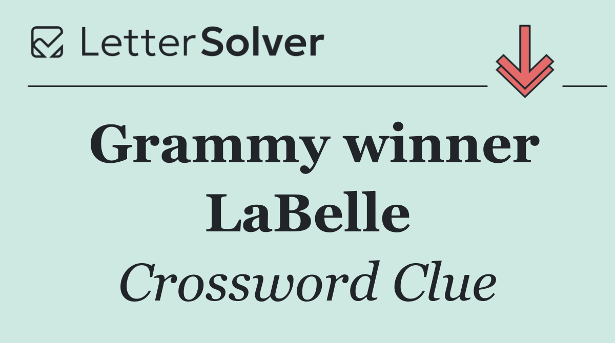 Grammy winner LaBelle