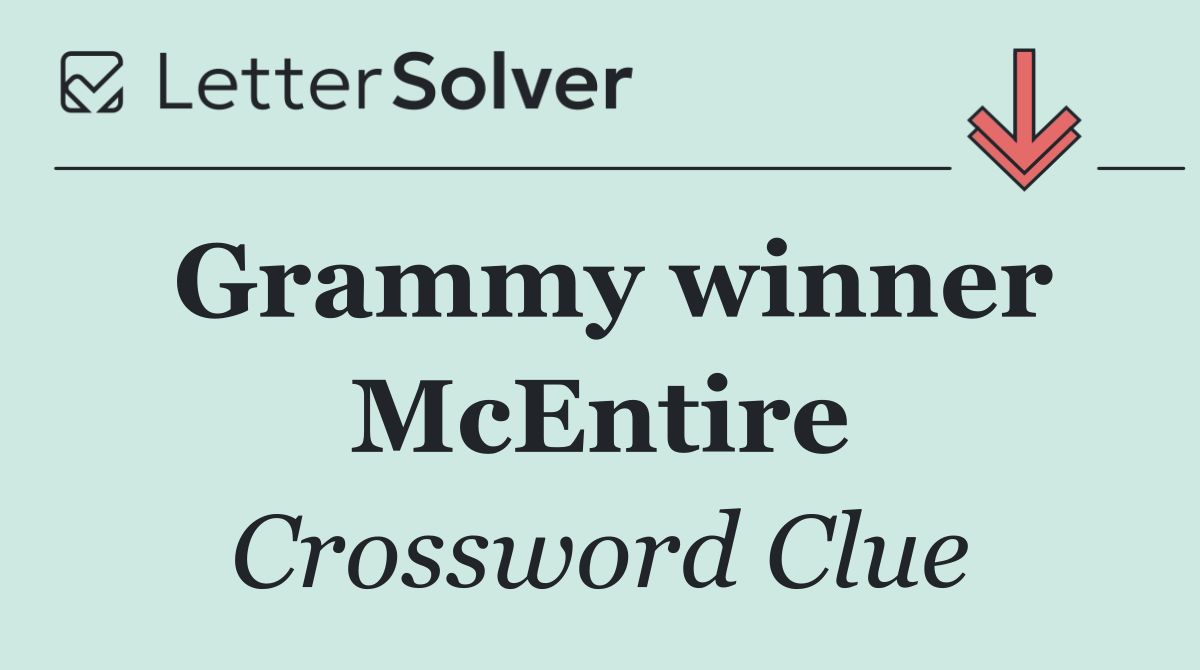 Grammy winner McEntire