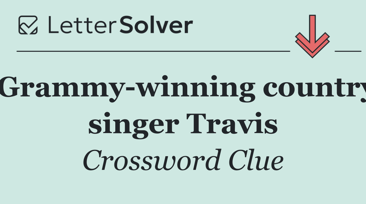 Grammy winning country singer Travis