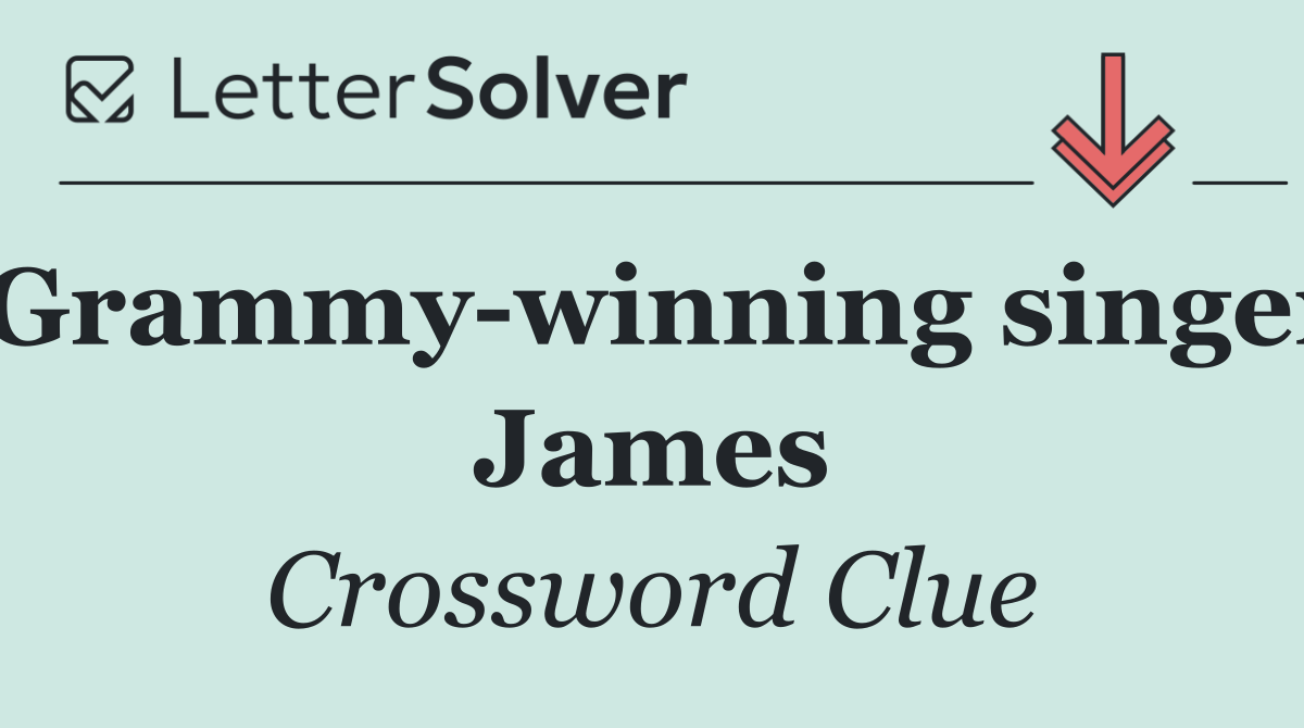 Grammy winning singer James