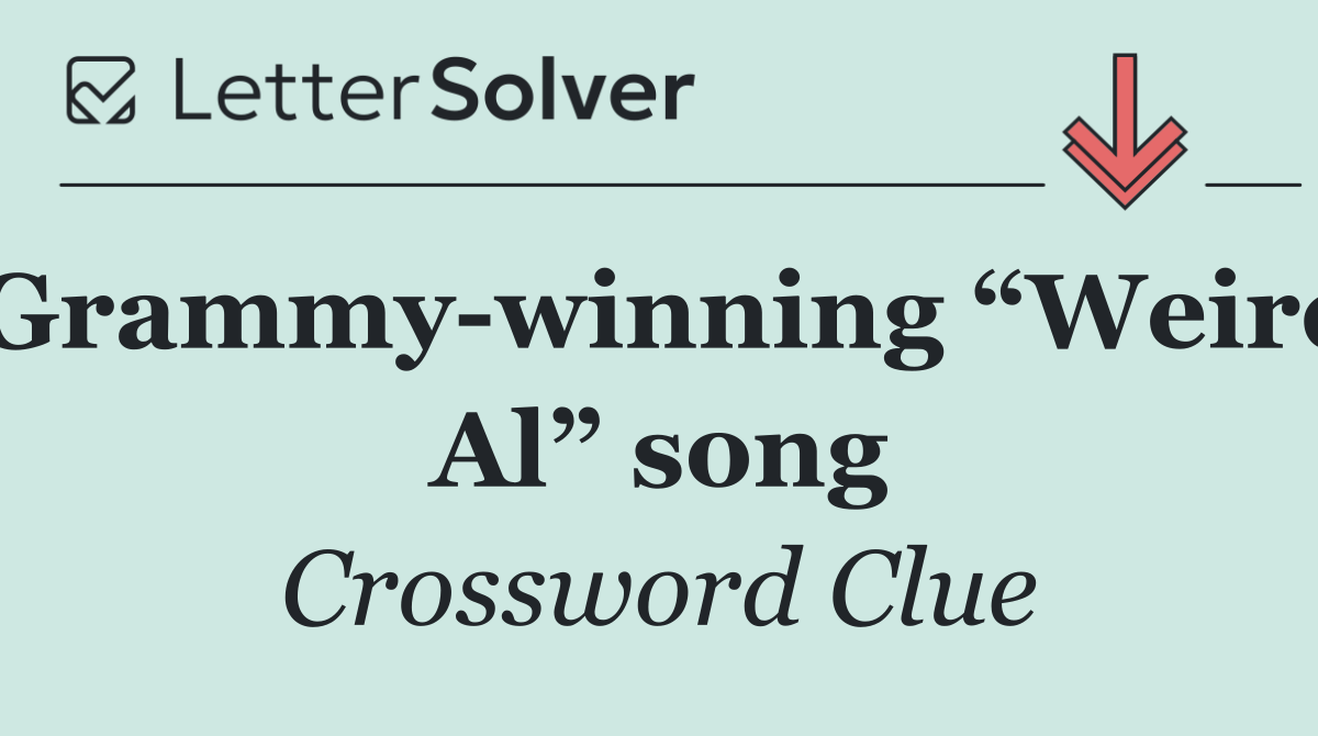 Grammy winning “Weird Al” song