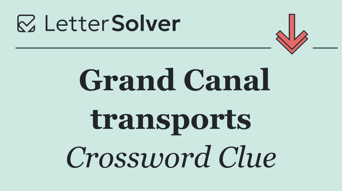 Grand Canal transports