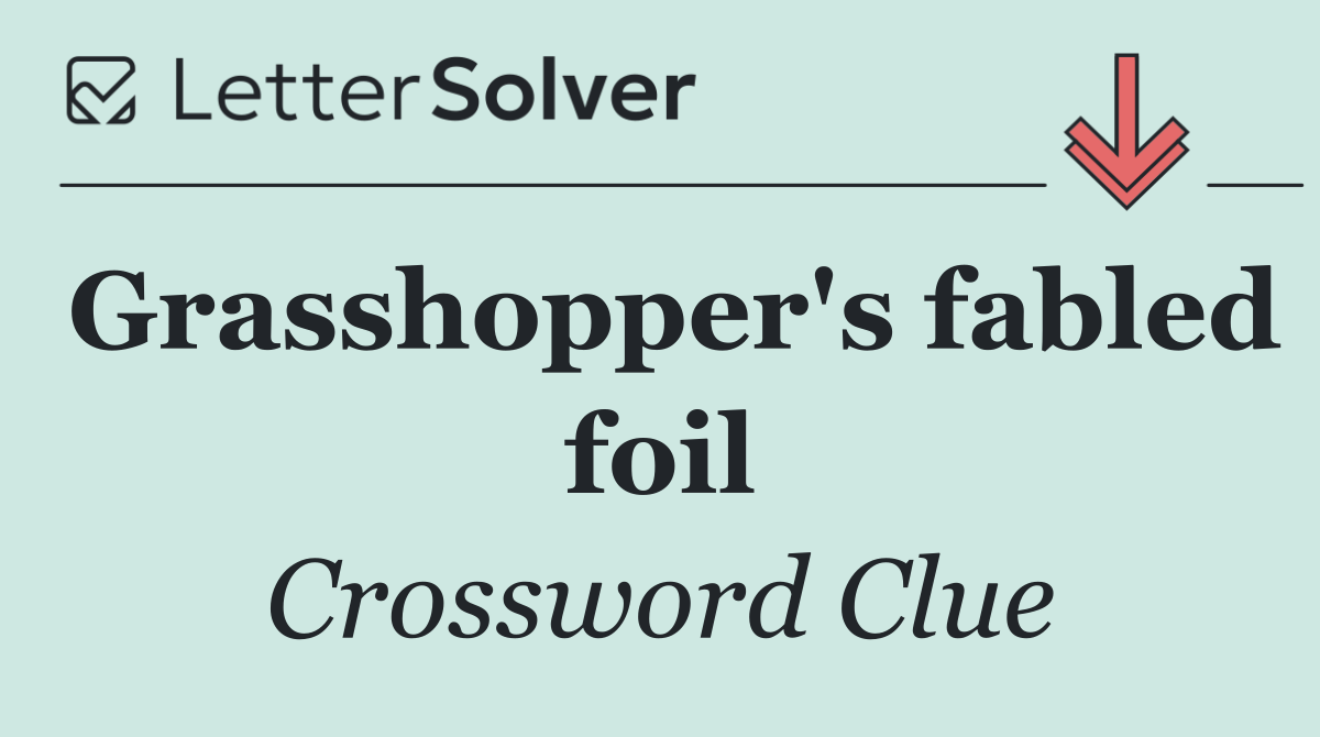 Grasshopper's fabled foil