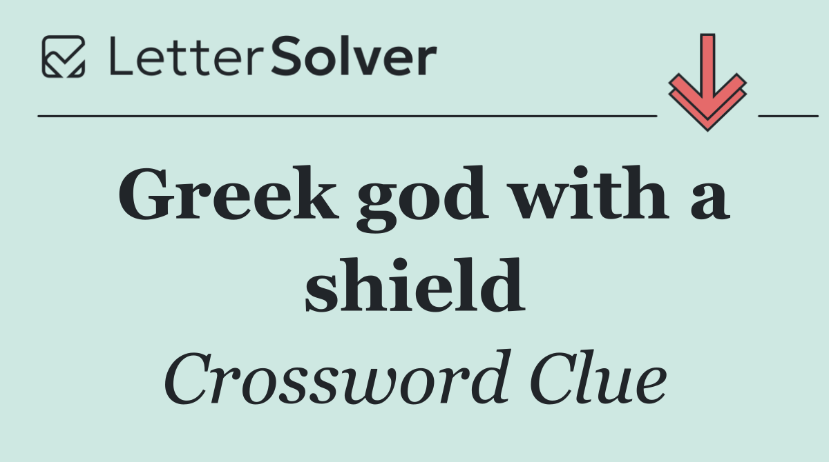 Greek god with a shield