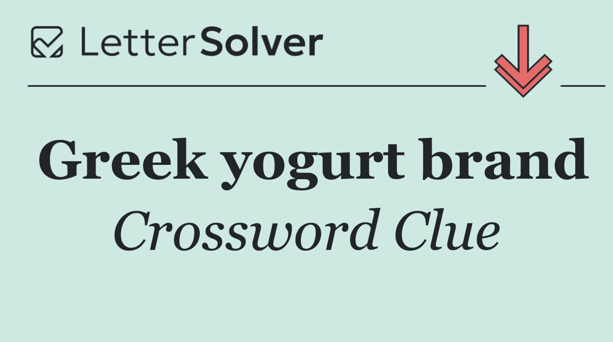Greek yogurt brand