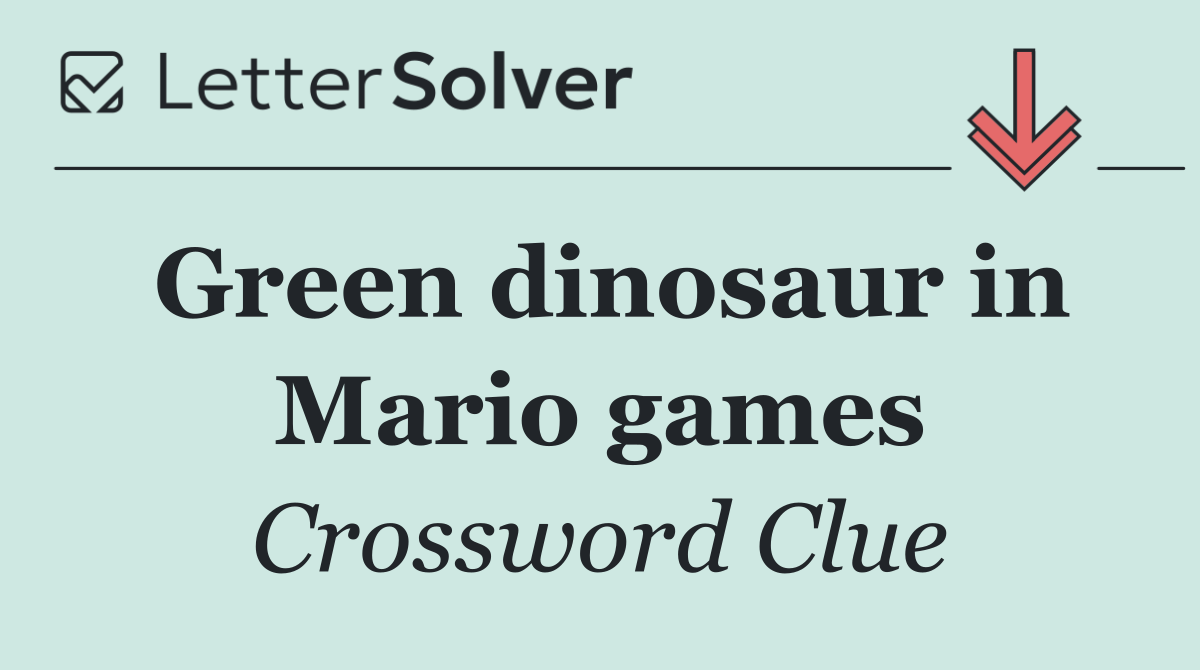 Green dinosaur in Mario games