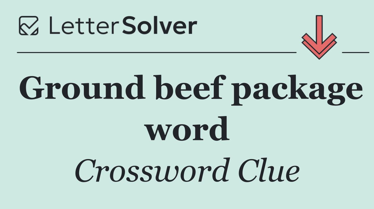 Ground beef package word