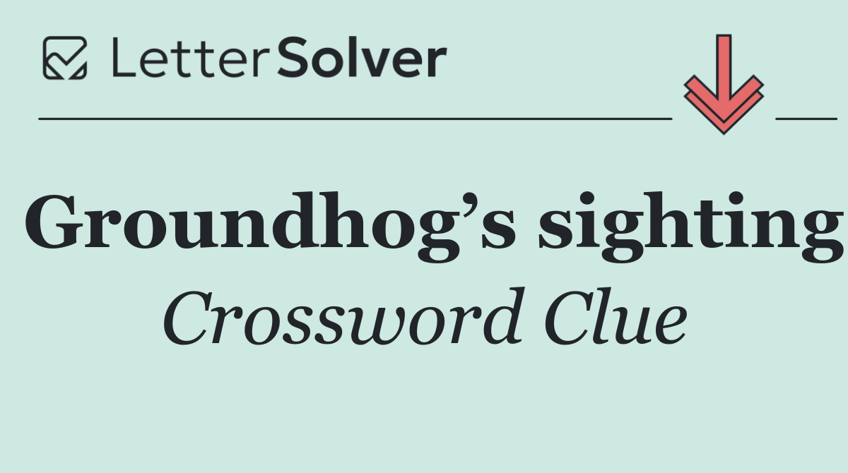 Groundhog’s sighting