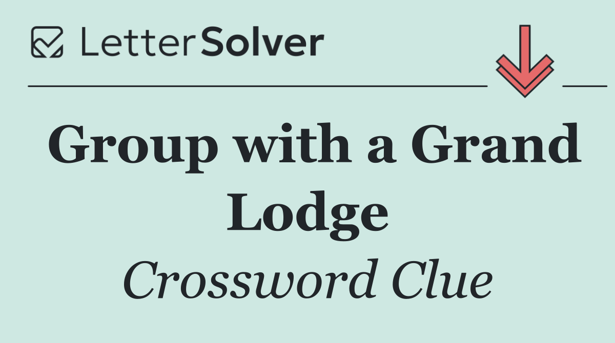 Group with a Grand Lodge
