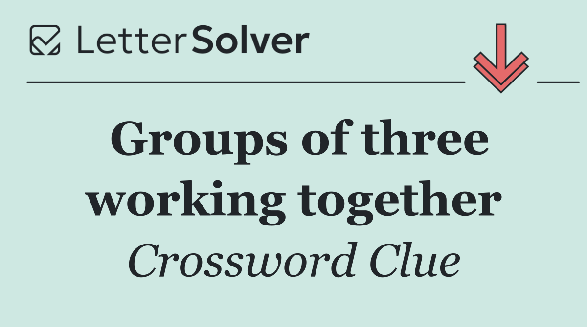 Groups of three working together