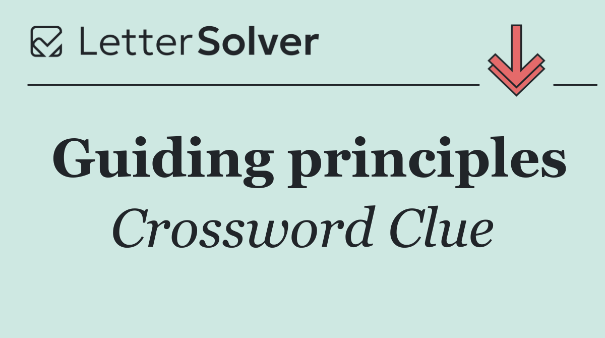 Guiding principles
