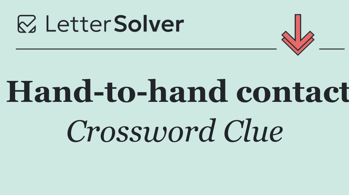 Hand to hand contact