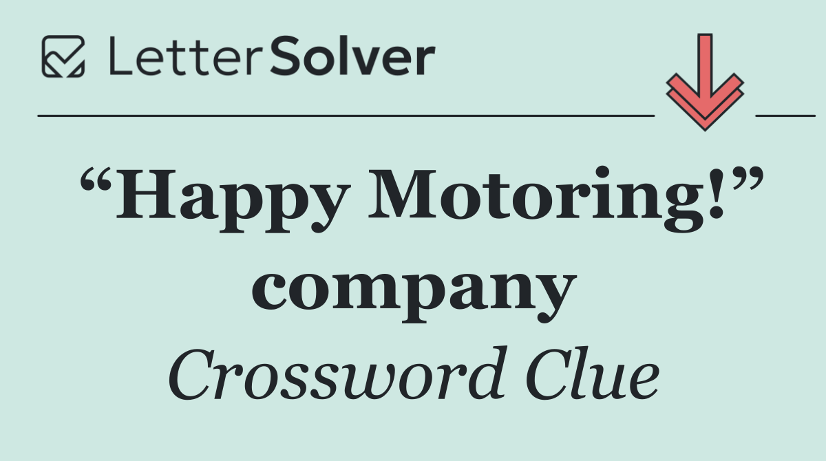 “Happy Motoring!” company