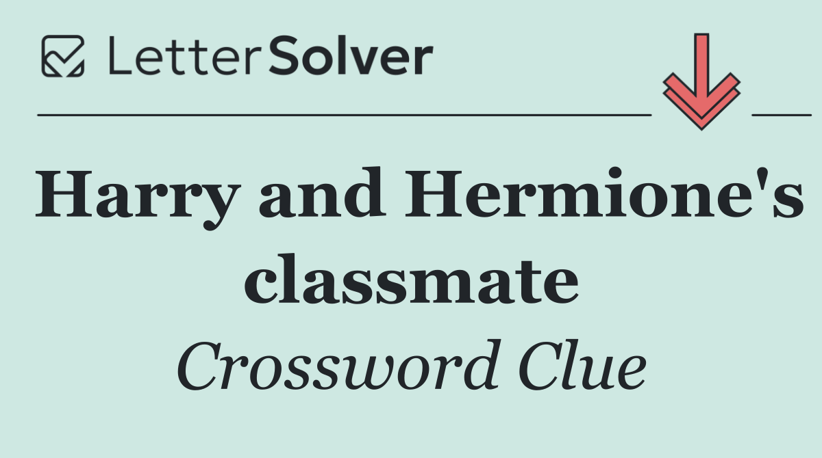 Harry and Hermione's classmate