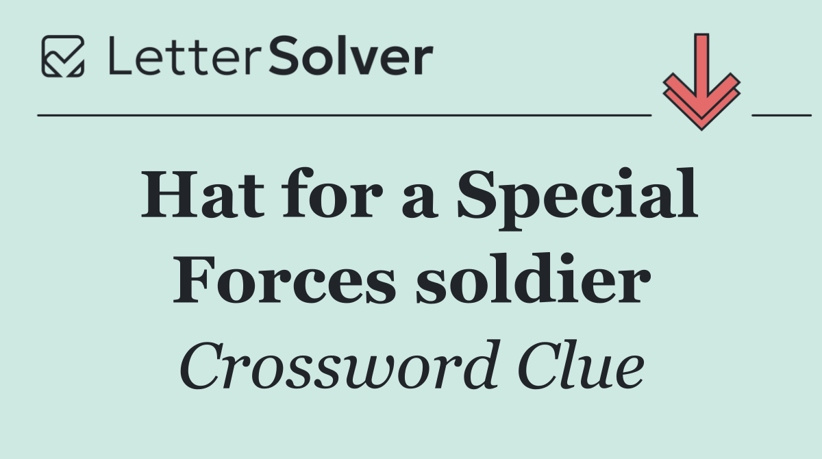 Hat for a Special Forces soldier