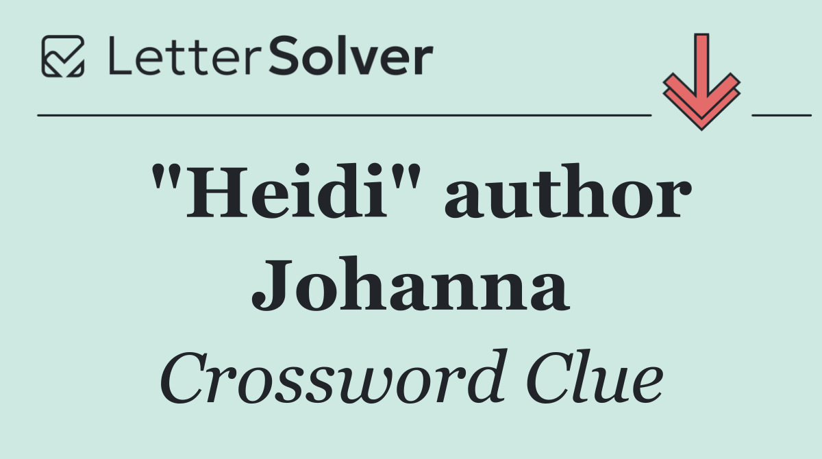 "Heidi" author Johanna
