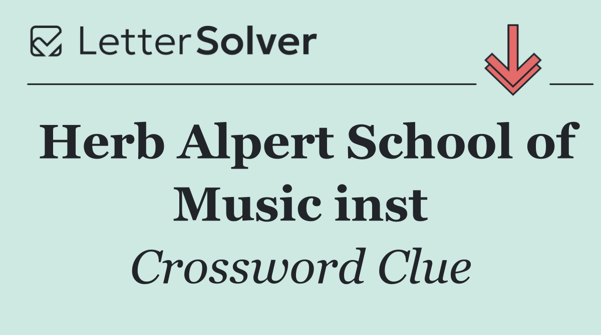 Herb Alpert School of Music inst