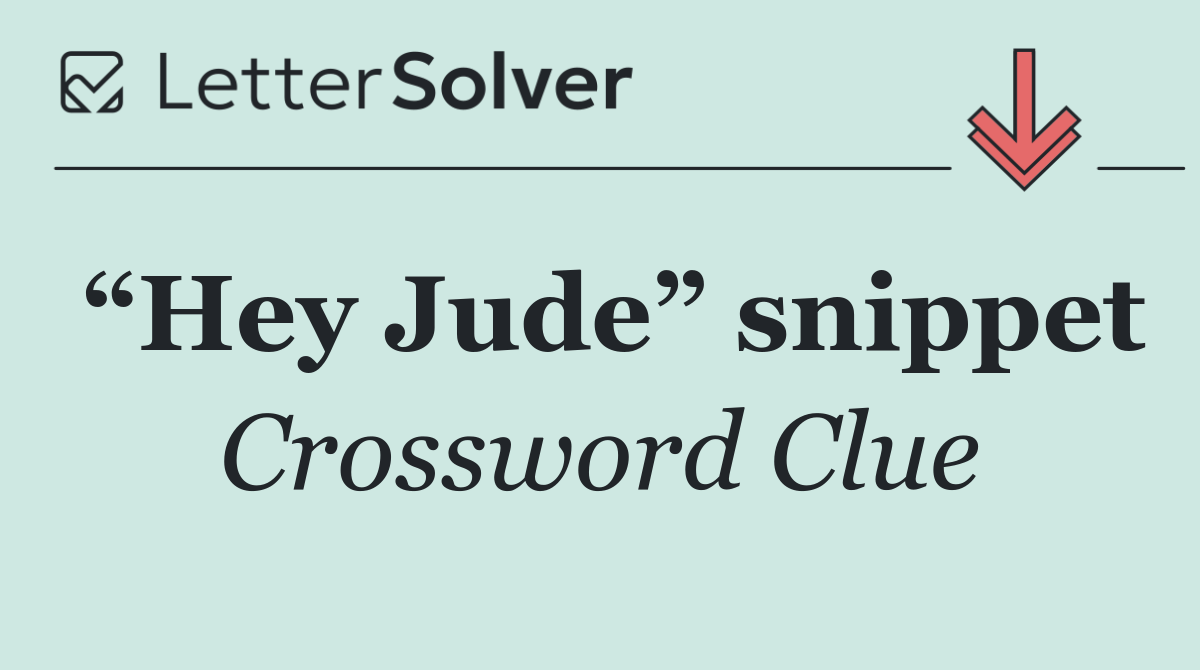 “Hey Jude” snippet