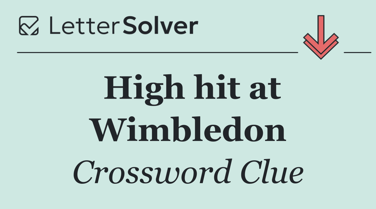 High hit at Wimbledon