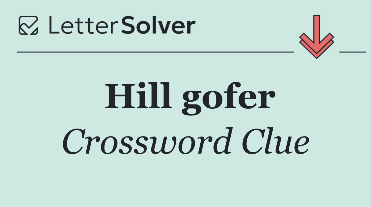 Hill gofer