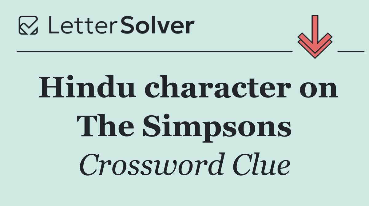 Hindu character on The Simpsons